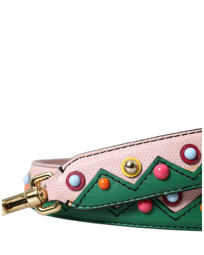 Dolce & Gabbana Women's Pink Leather Handbag Accessory Shoulder Strap - One Size