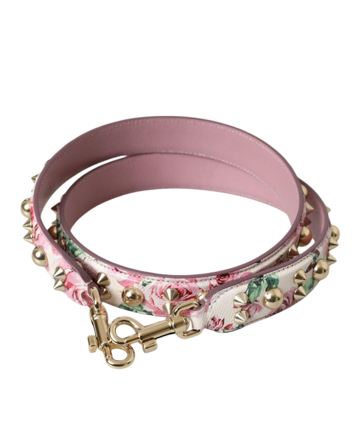 Dolce & Gabbana Women's Pink Floral Handbag Accessory Shoulder Strap - One Size