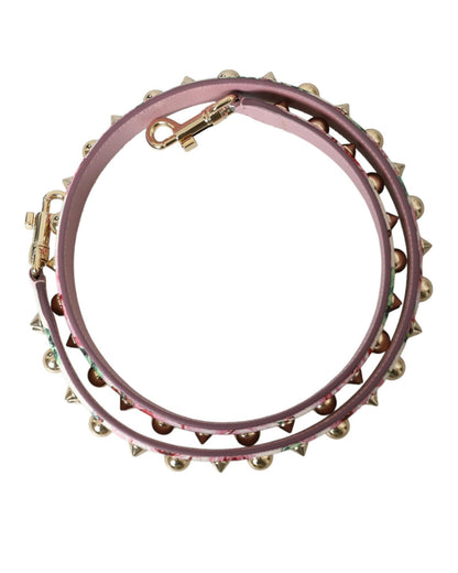 Dolce & Gabbana Women's Pink Floral Handbag Accessory Shoulder Strap - One Size