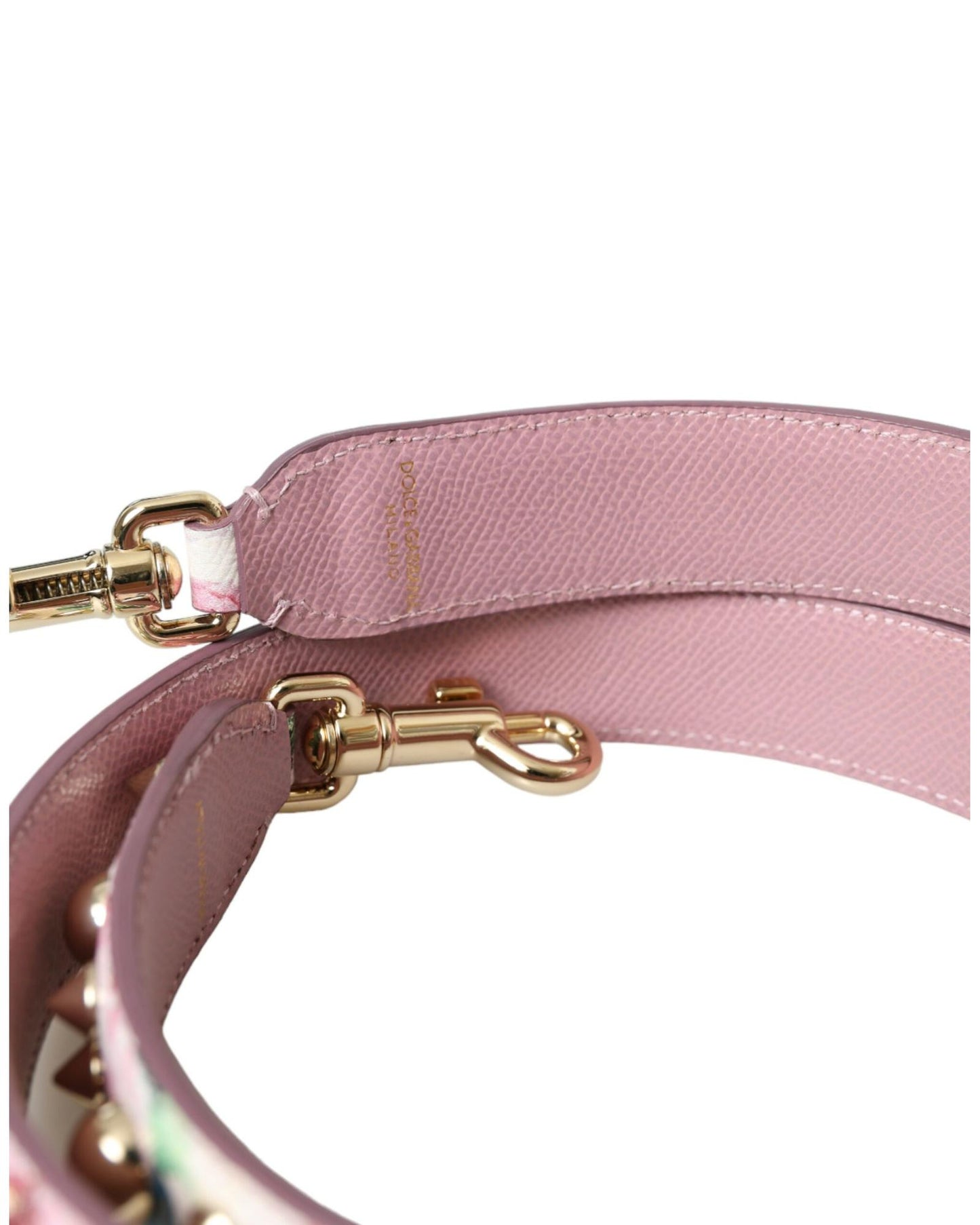 Dolce & Gabbana Women's Pink Floral Handbag Accessory Shoulder Strap - One Size