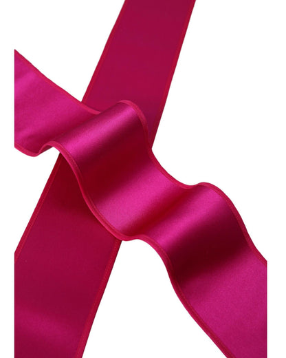 Dolce & Gabbana Women's Fuchsia Pink Silk Waist  Belt - 38 IT