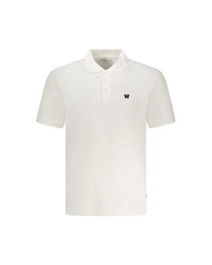 Wrangler Men's White Cotton Polo Shirt - L