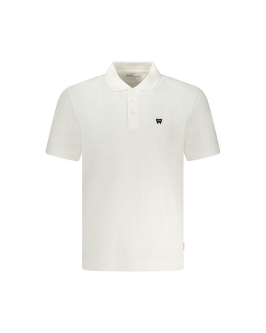 Wrangler Men's White Cotton Polo Shirt - L