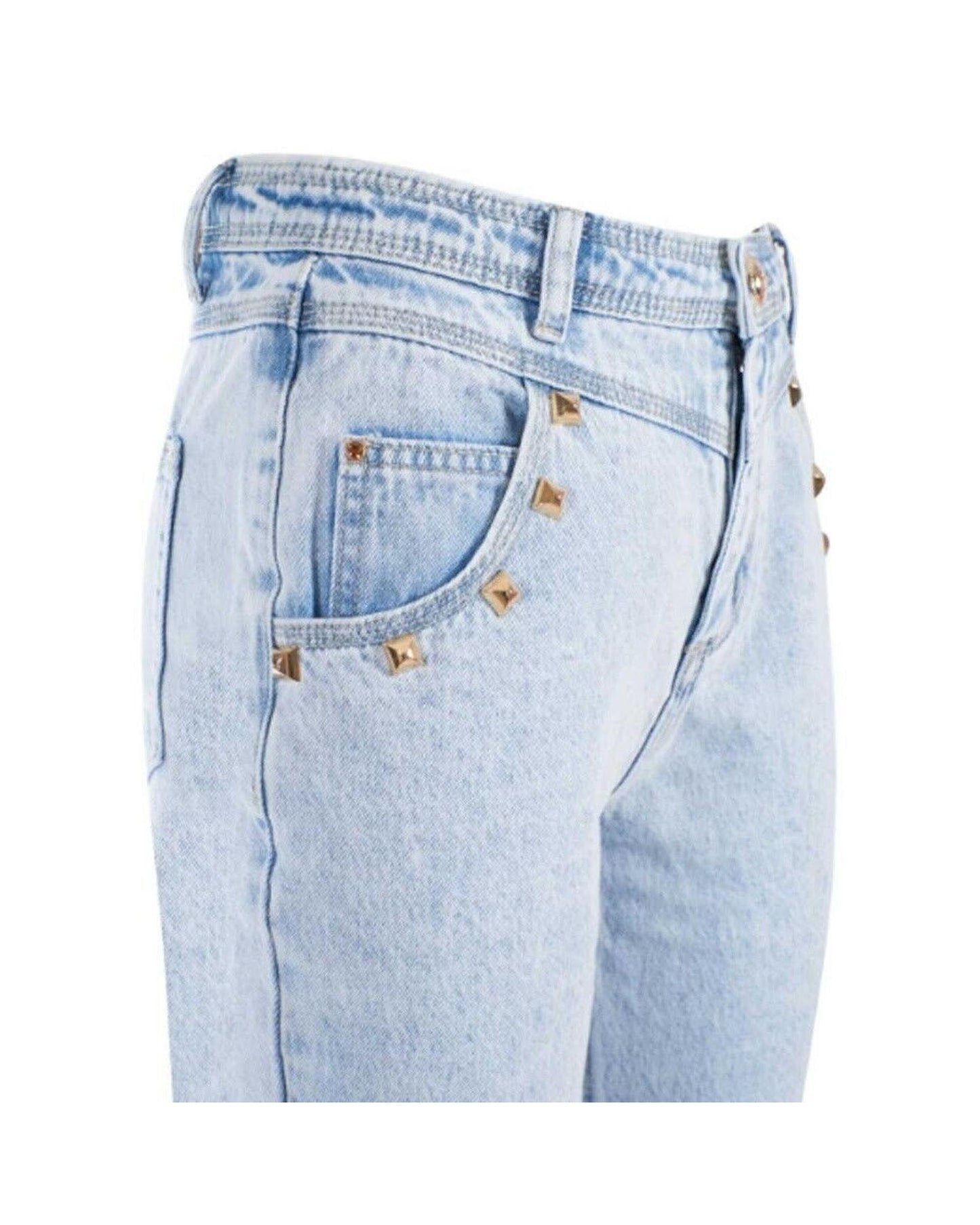 Yes Zee Women's Chic High-Waisted Light Wash Denim - W26 US