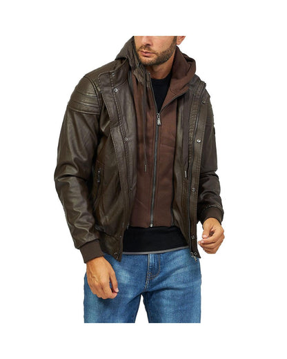 Yes Zee Men's Brown Polyethylene Jacket - M