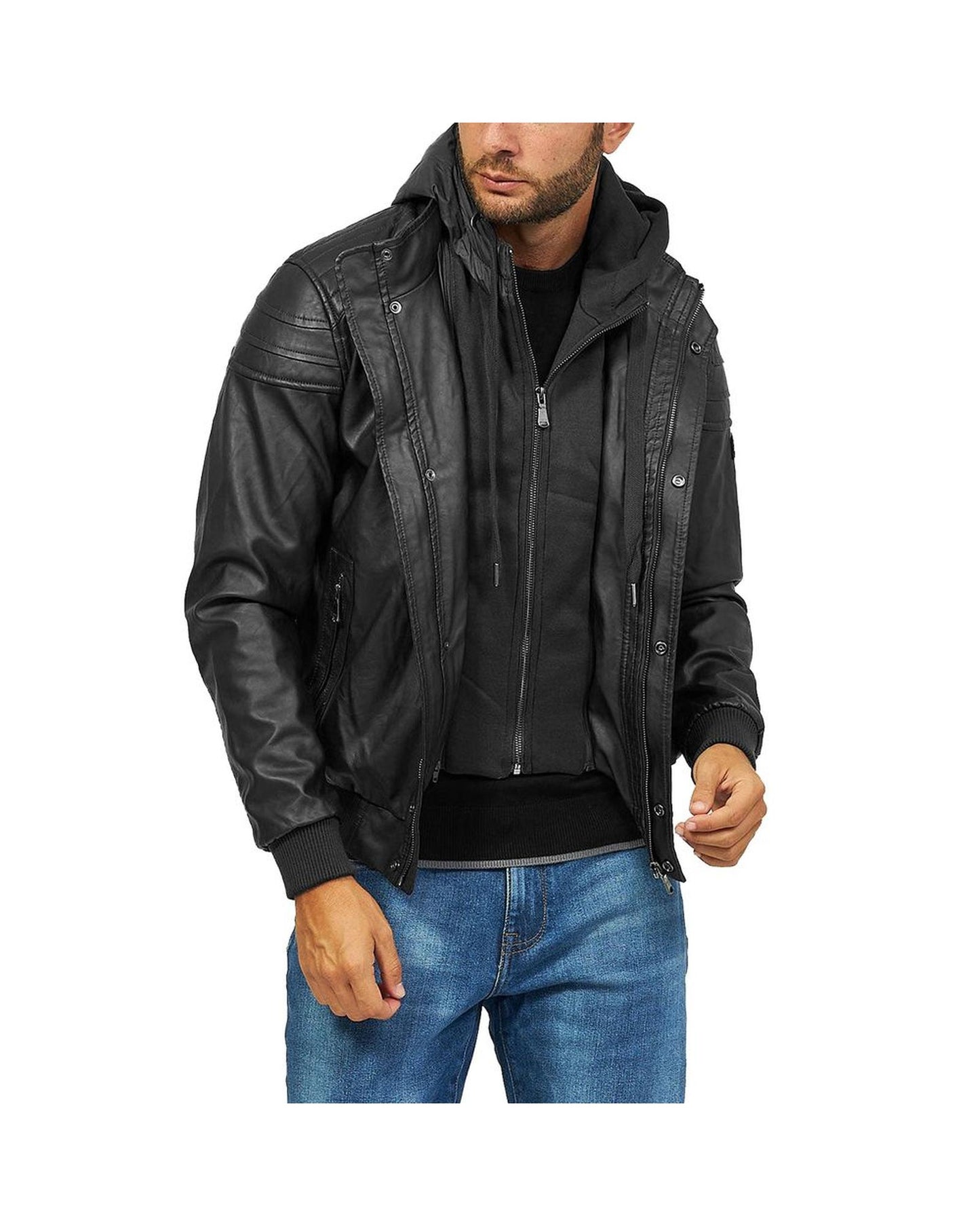 Yes Zee Men's Black Polyethylene Jacket - 2XL