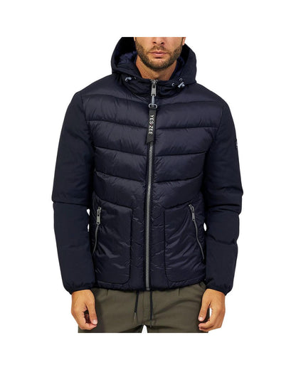 Yes Zee Men's Blue Nylon Jacket - 3XL