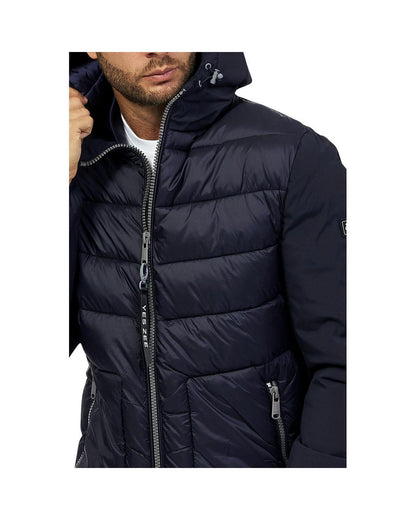 Yes Zee Men's Blue Nylon Jacket - 3XL