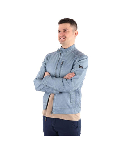 Yes Zee Men's Light Blue Polyethylene Jacket - 2XL