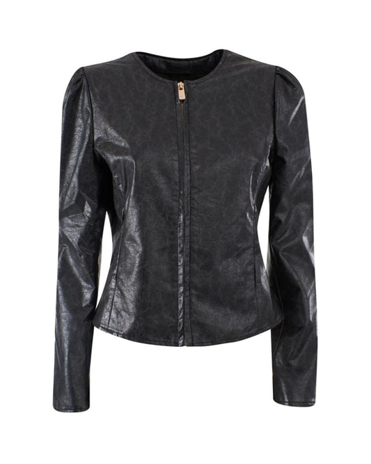 Yes Zee Women's Black Polyethylene Jackets & Coat - S