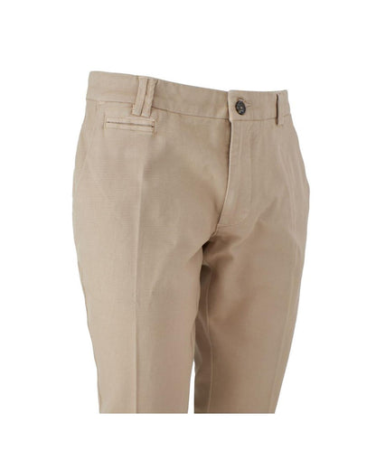 Yes Zee Men's Beige Cotton Jeans & Pant - W30 US