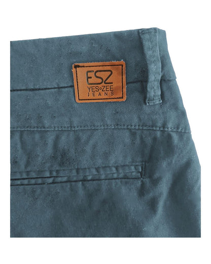 Yes Zee Men's Light Blue Cotton Short - W32 US