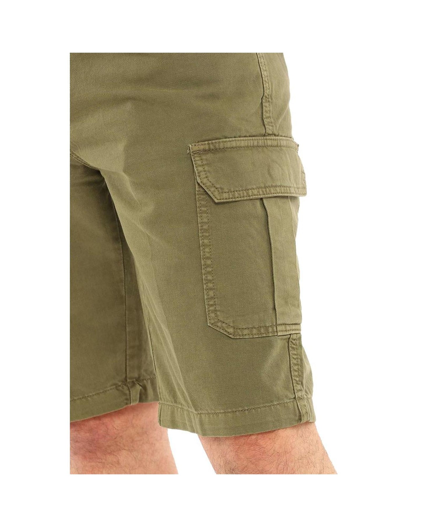 Yes Zee Men's Green Cotton Short - W33 US