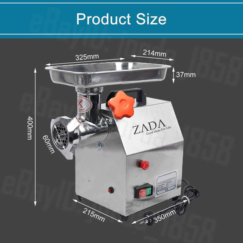 1.63HP Commercial Meat Mincer- Electric Grinder & Sausage Maker Filler 1200W