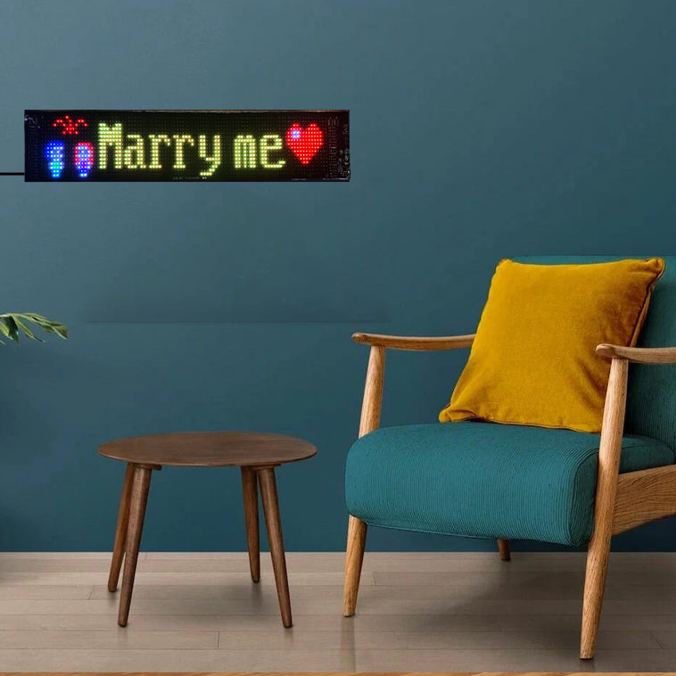 Programmable LED Matrix Panel Flexible Screen IP65 with APP Control 120*595mm