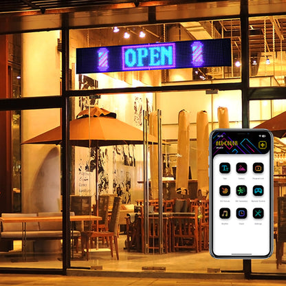 Programmable LED Matrix Panel Flexible Screen IP65 with APP Control 120*595mm