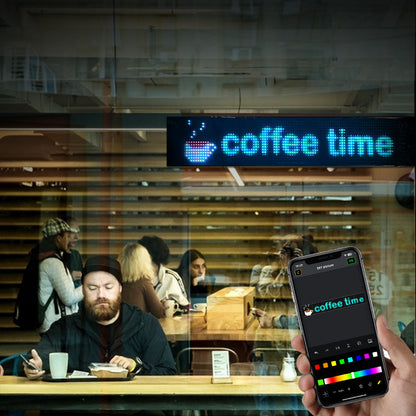 Programmable LED Matrix Panel Flexible Screen IP65 with APP Control 120*595mm