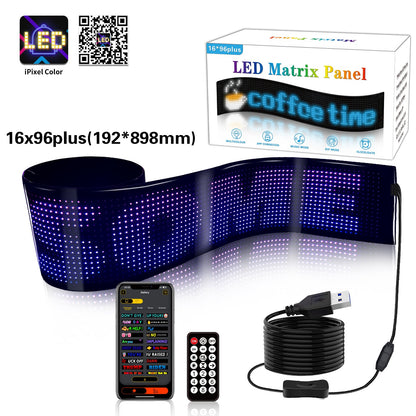 Programmable LED Matrix Panel Flexible Screen IP65 with APP Control 192*898mm