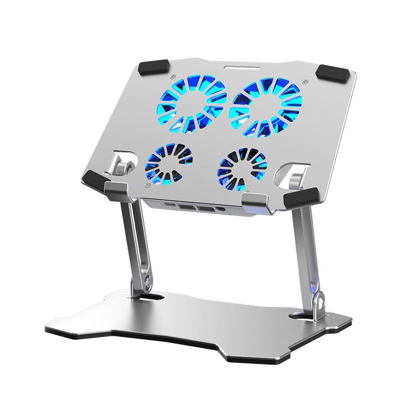 Aluminum Laptop Cooling Stand With 4 Fans