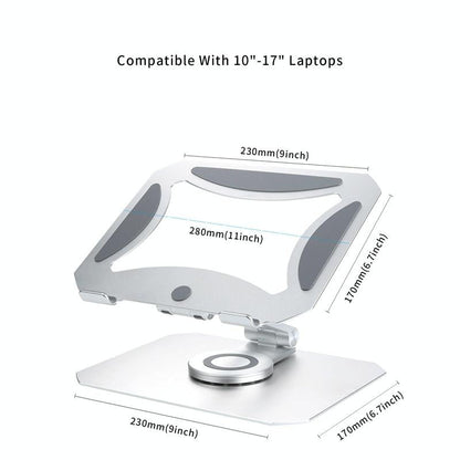 360 Degree Rotating Aluminum Laptop Stand - Heat Dissipation