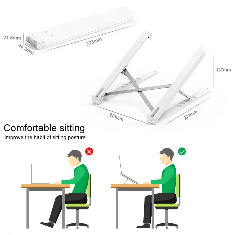 Adjustable Folding Laptop Stand - Portable And Cooling