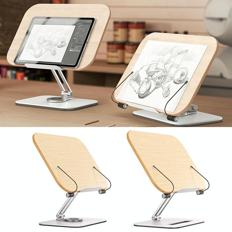 360-Degree Rotating Desktop Bookshelf For Tablets