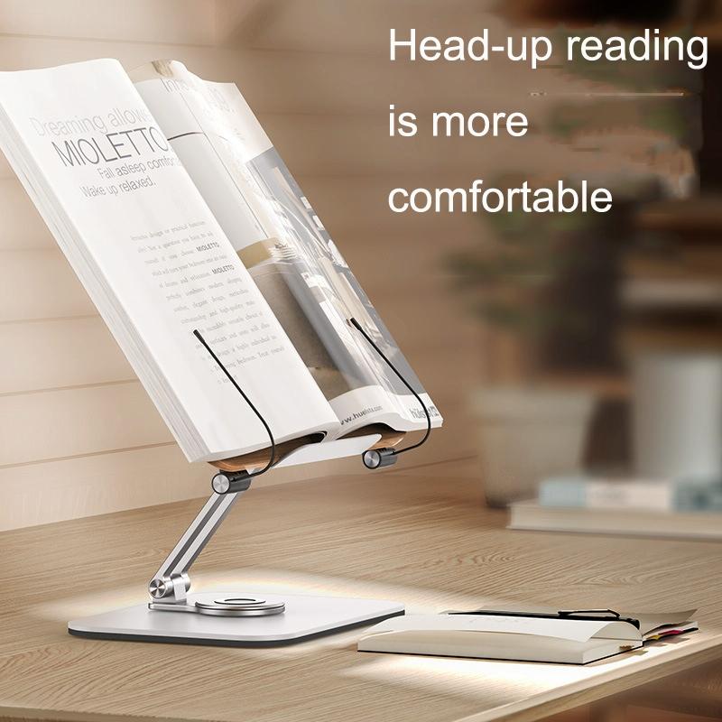 360-Degree Rotating Desktop Bookshelf For Tablets