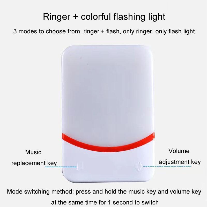 Wireless Doorbell With Remote Control And Flashing Light - Cmf1188-11