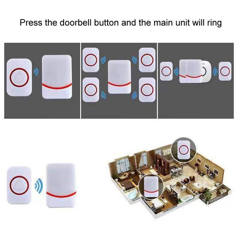 Wireless Doorbell With Remote Control And Flashing Light - Cmf1188-11