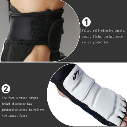 Xs Half-Toe Foot Guard For Taekwondo And Boxing - Fits Size 27-29