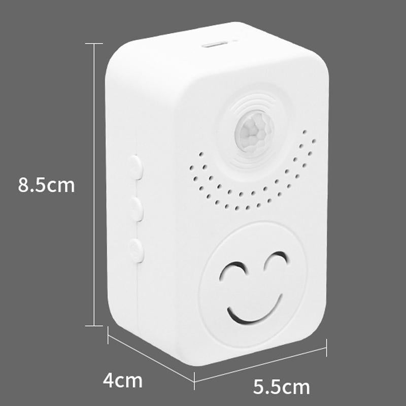 Entrance Voice Broadcaster - Small Horn Sensor For Doorbell Use - Rechargeable Square