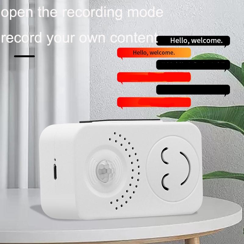 Entrance Voice Broadcaster - Small Horn Sensor For Doorbell Use - Rechargeable Square