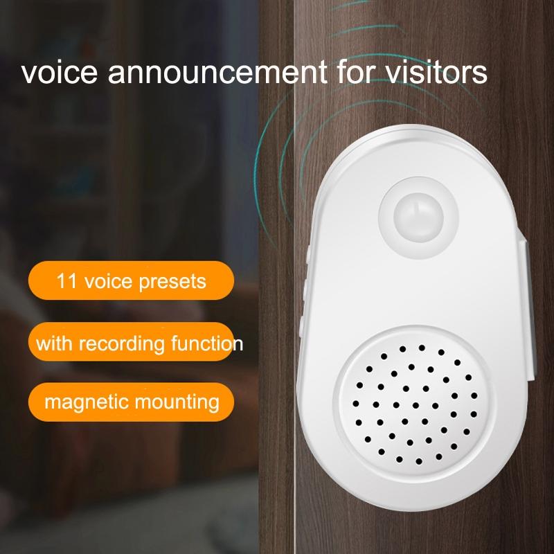 Entrance Voice Broadcaster - Small Horn Sensor For Doorbell Use - Rechargeable Square