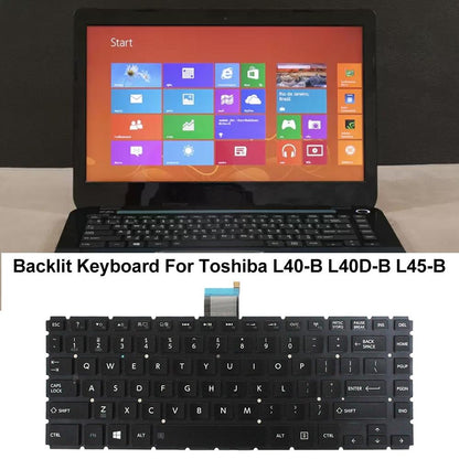 Toshiba L40-B / L40D-B / L45-B Us Laptop Backlight Keyboard