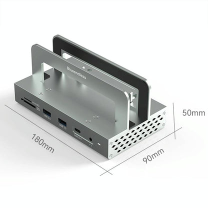 Vertical Laptop Docking Station With 4K / 60Hz Type-C Hub - 10-In -1 Without Lan