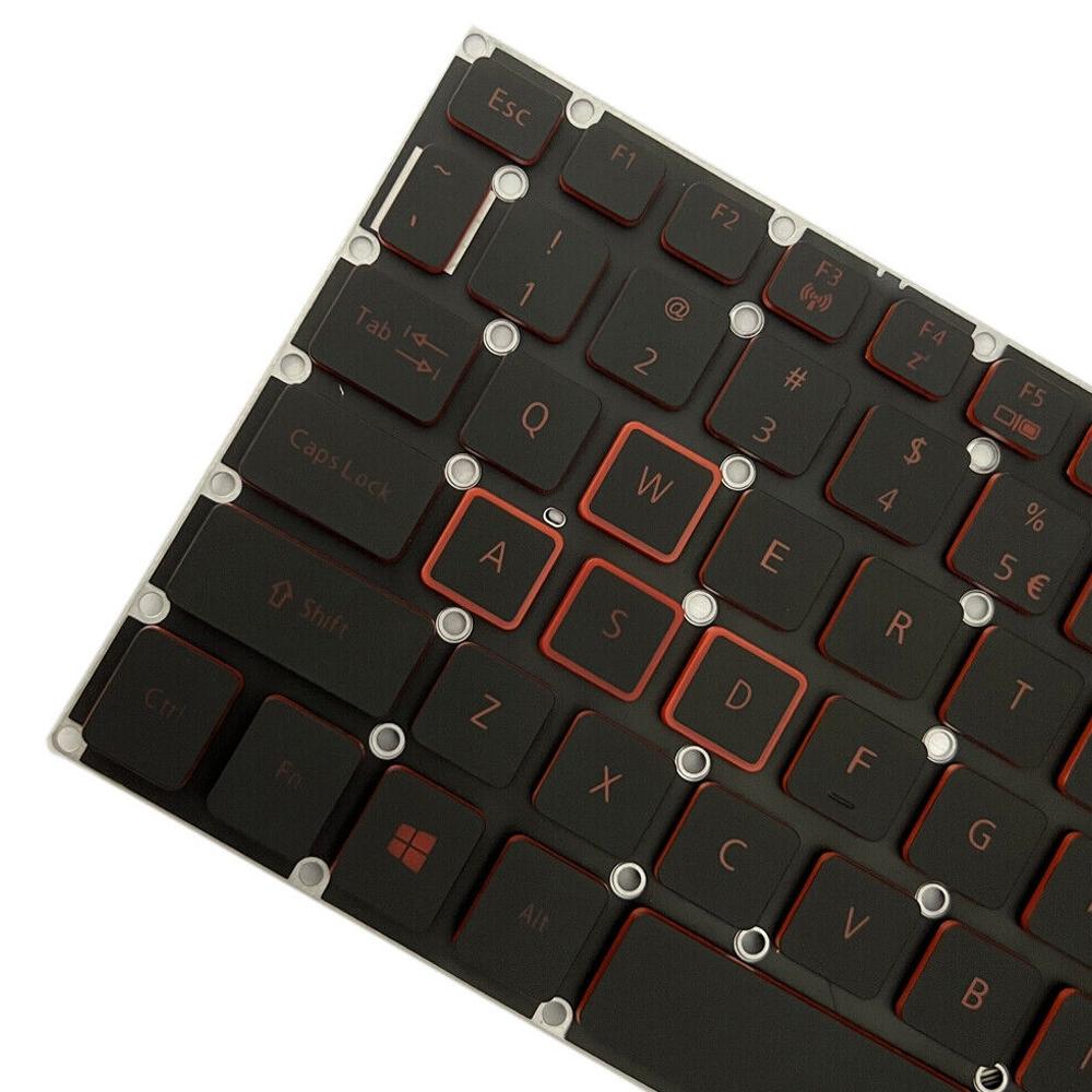 Red Backlit Laptop Keyboard - Us Version - For Acer Nitro 5 An515-41