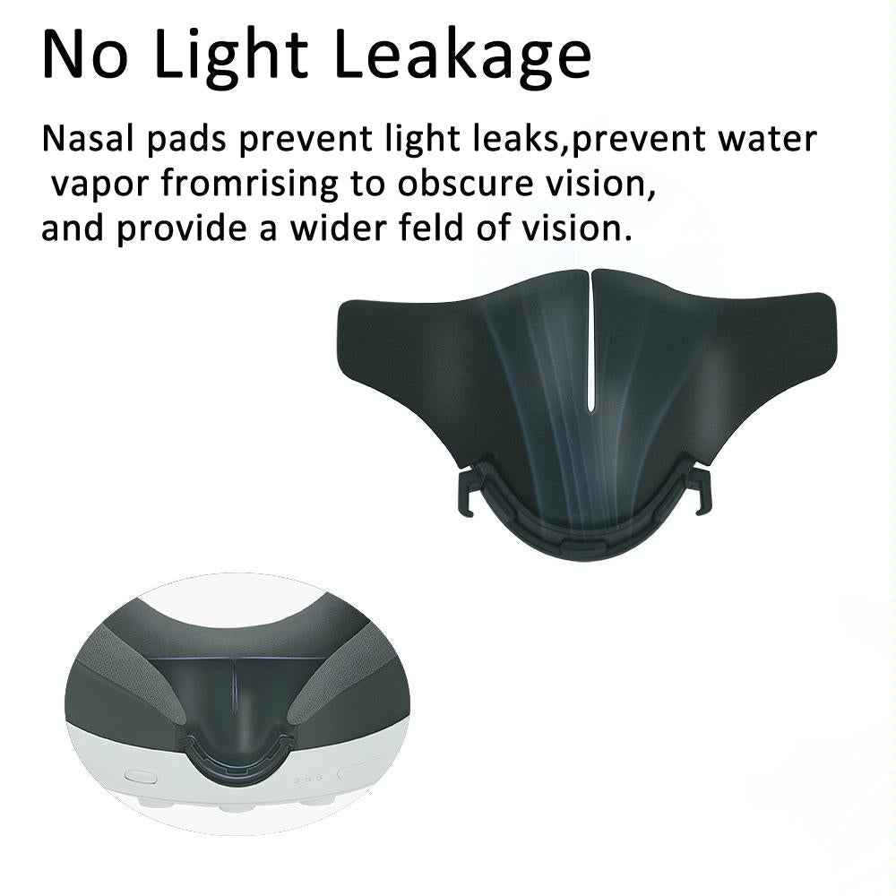 2-Piece Vr Nose Pad Mask For Meta Quest 3 - Face Cover Set - 4Pcs /Set