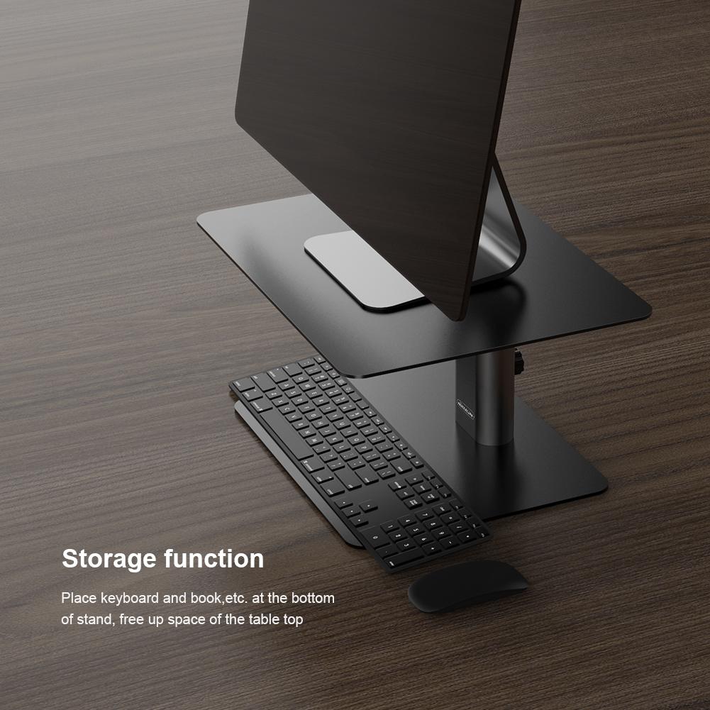 Black Adjustable Desk Stand For Laptop And Monitor - Eda0011511