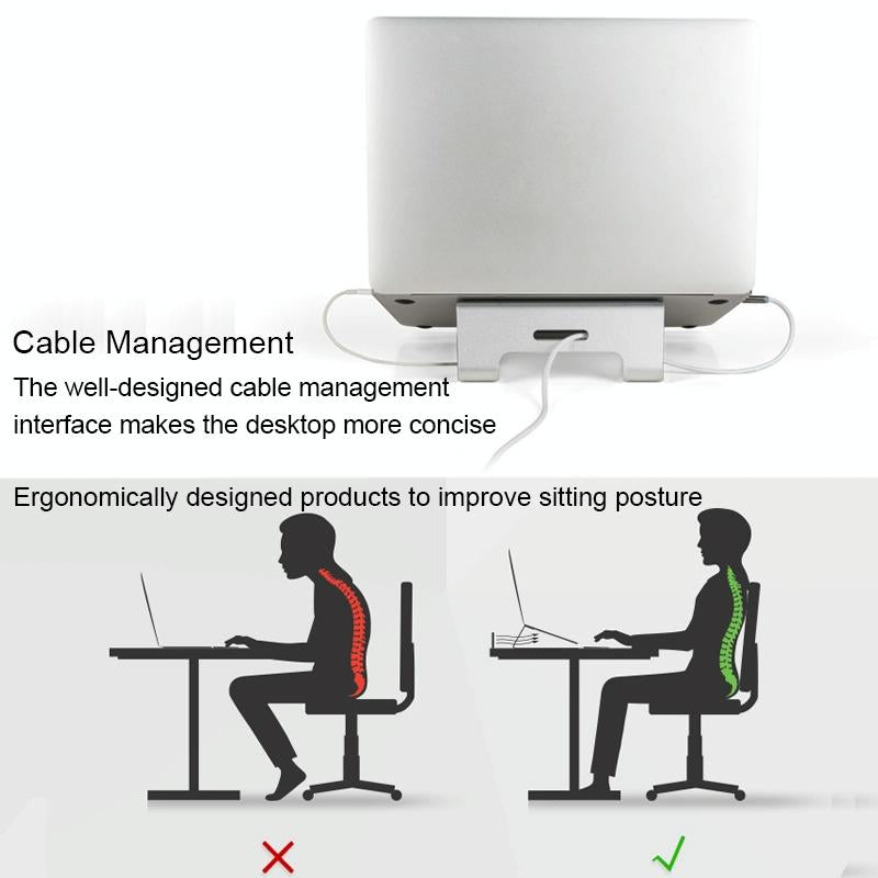 Aluminum Laptop Stand With Cooling