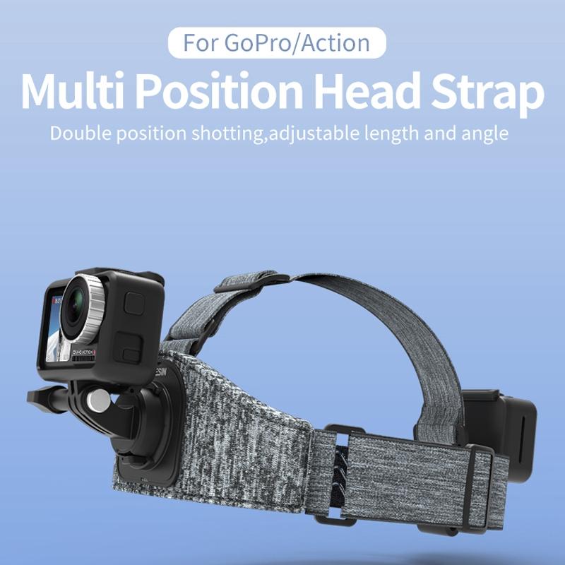 Adjustable Double Mount Head Strap For Action Cameras