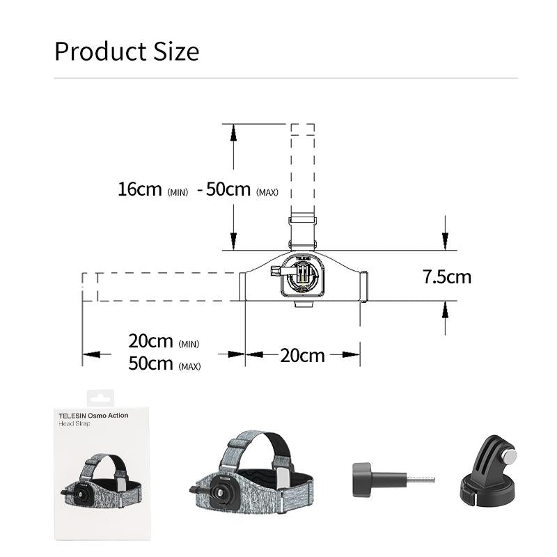 Adjustable Double Mount Head Strap For Action Cameras