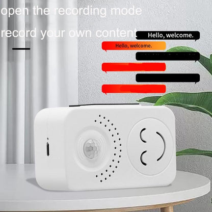 Entrance Voice Broadcaster - Small Horn Sensor For Doorbell Use - Battery Square