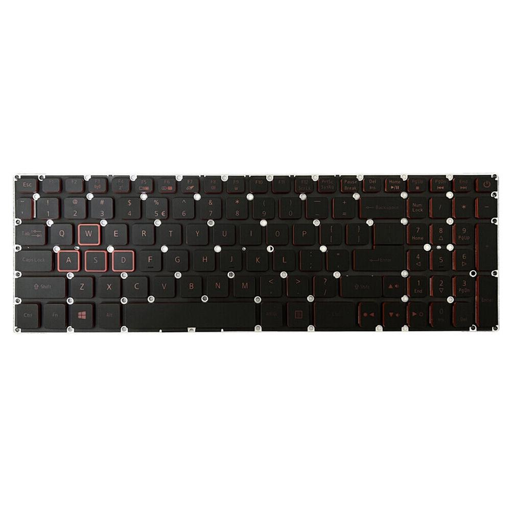 Red Backlit Laptop Keyboard - Us Version - For Acer Nitro 5 An515-43