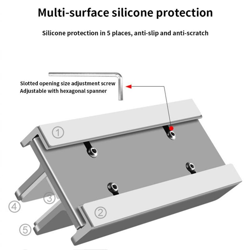 Versatile Aluminum Laptop Tablet Phone Stand - Compact Design