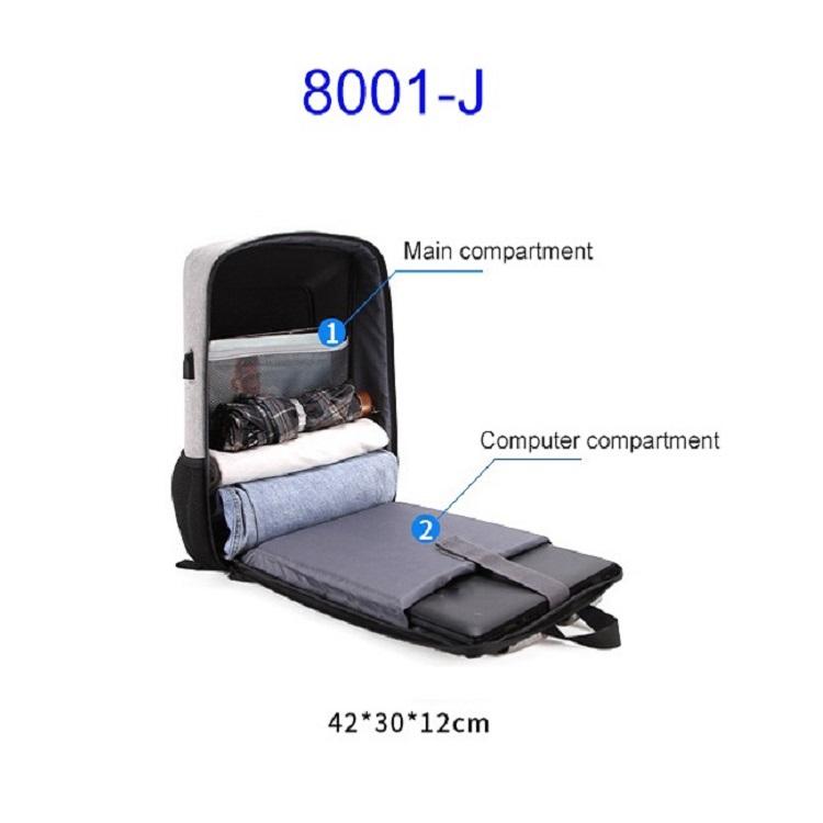 Men Anti-theft Hard Shell Backpack with Alloy Frame - Red