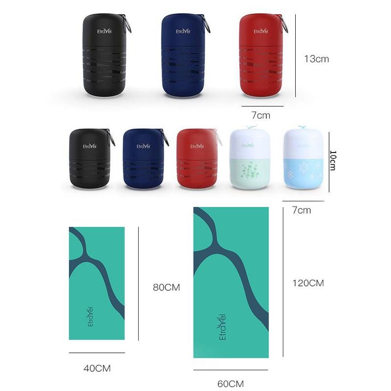 Double-Sided Fleece Bath Towel - Quick-Drying Small Navy