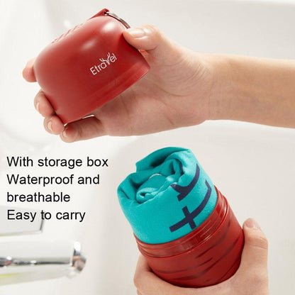 Double-Sided Fleece Bath Towel - Quick-Drying Small Navy