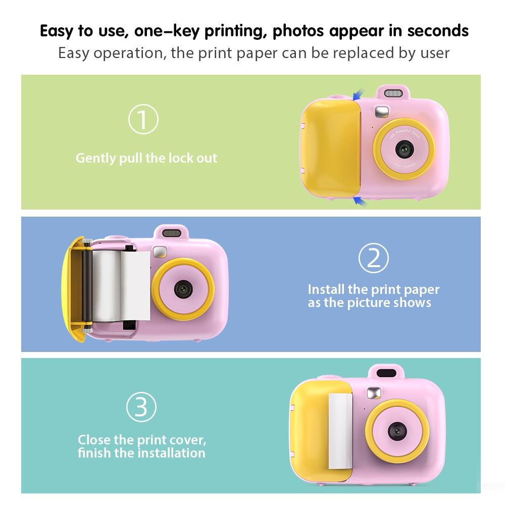 Smart Kids Thermal Camera With Printing Paper - 2.4 - Blue Focus