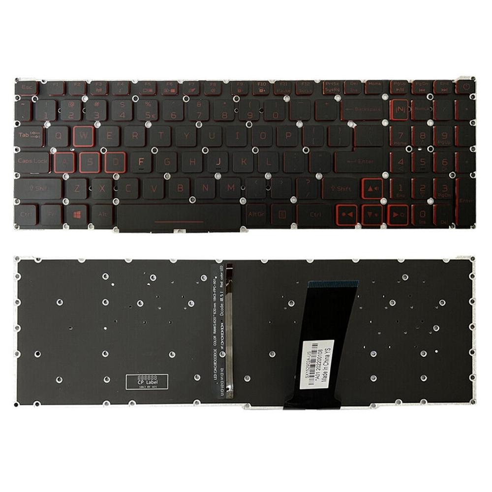 Red Backlit Laptop Keyboard - Us Version - For Acer Aspire Vn7-793G