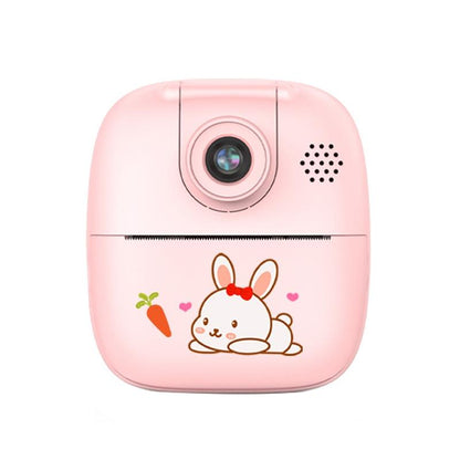 32G Pink Cartoon Kids Camera With Rotating Lens - A18 Hd